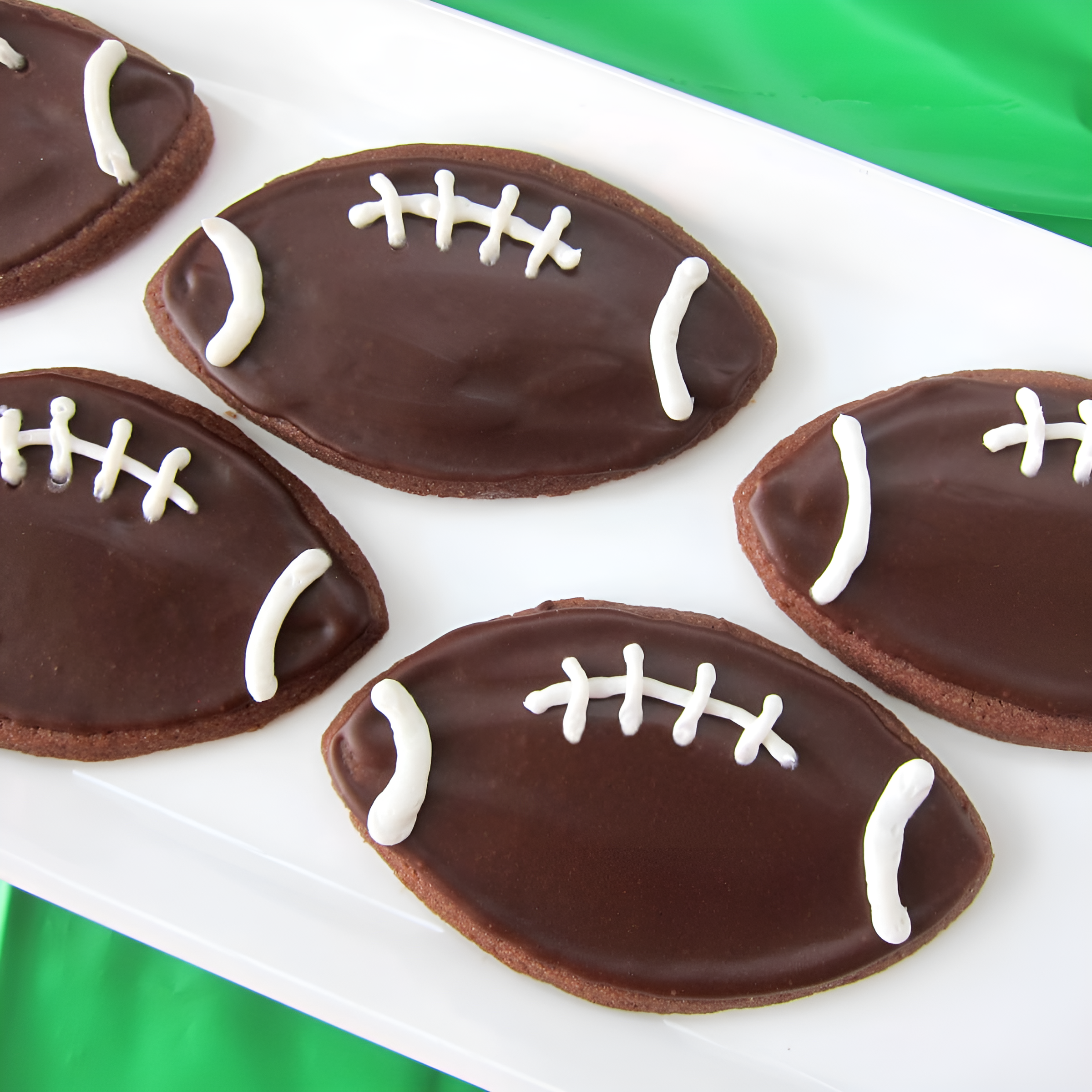 Easy Football Sugar Cookies Recipe : Game Day Fun