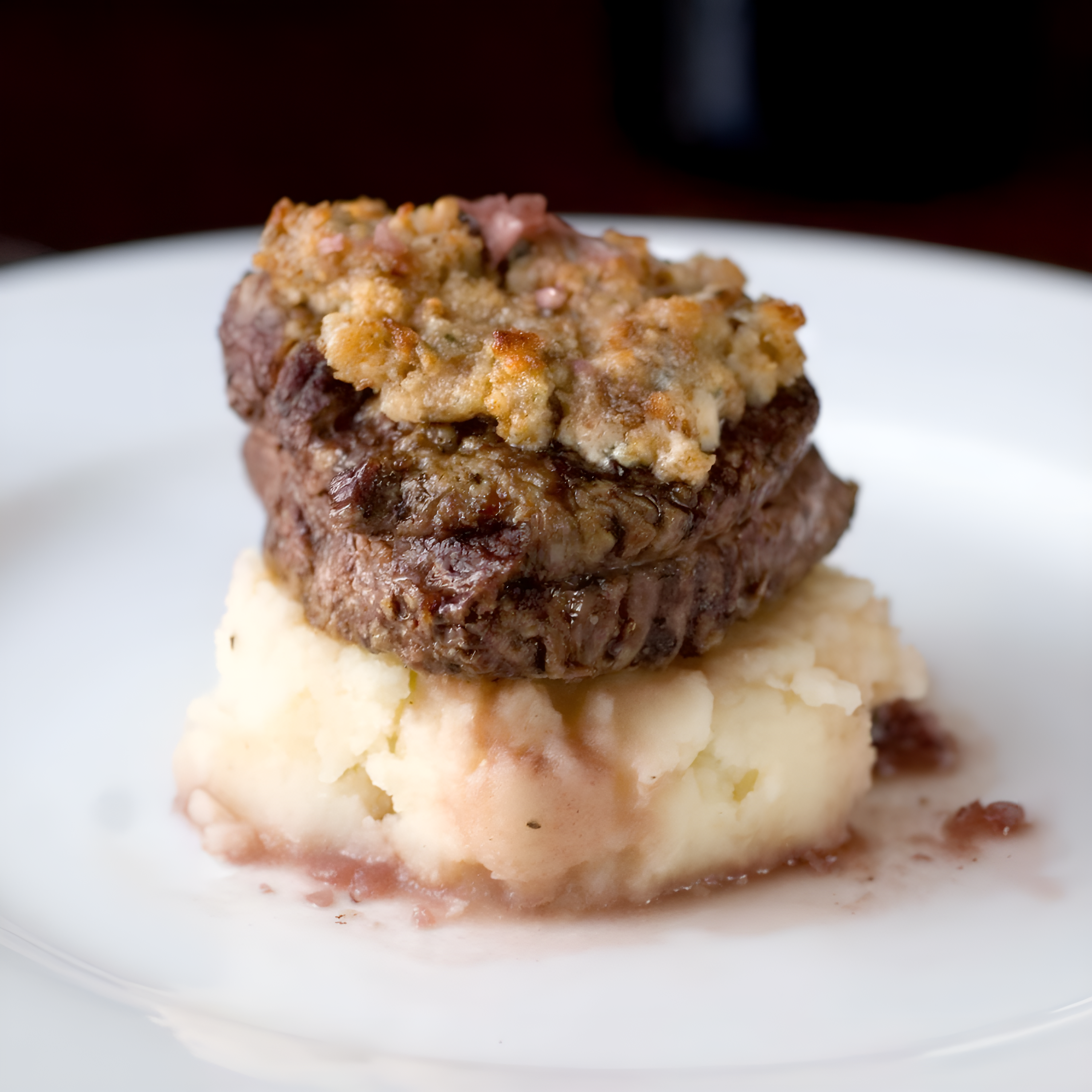 Blue Cheese Crusted Filet Mignon with Port Wine Sauce : At Home