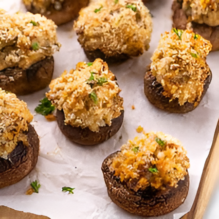 Air Fryer Stuffed Mushrooms Recipe :  Home made