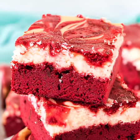 Red Velvet Cheesecake Brownies :  Creamy & Delicious Dessert