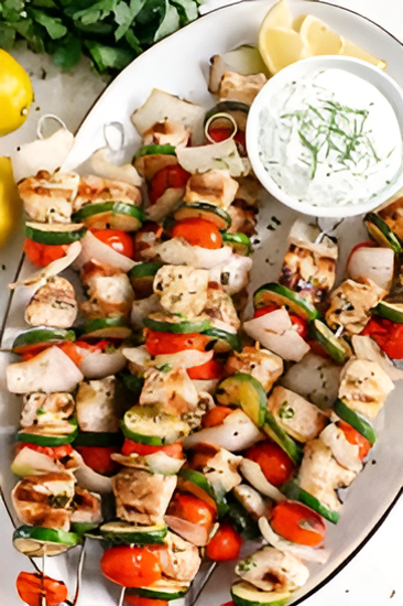 Greek Chicken Kabobs : A Flavorful Mediterranean Grilled Delight