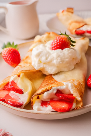 Creamy Strawberry Crepes : A Perfect Breakfast or Dessert