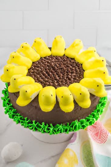 Peeps Sunflower Cake : A Fun & Festive Springtime Dessert