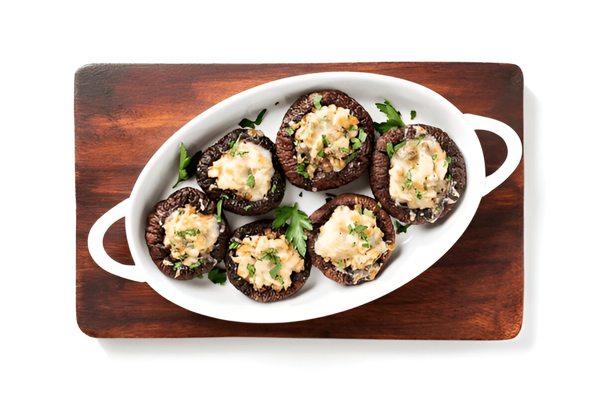 Portobello Mushroom Caps and Veggies
