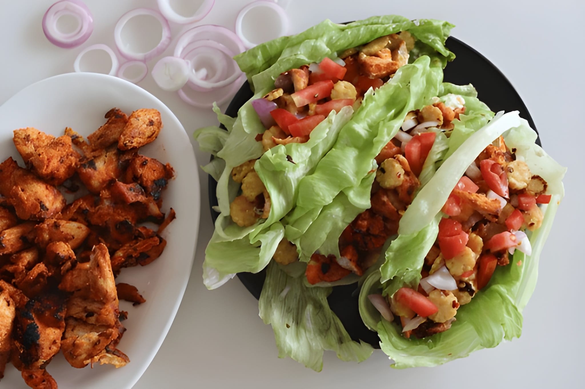Slow Cooker Buffalo Chicken Lettuce Wraps