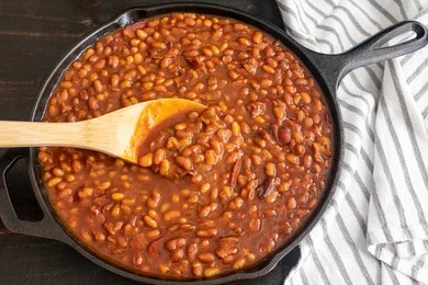 Bourbon and DP Baked Beans