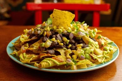 Aaron’s Famous Vegetarian Nachos – A Loaded, Cheesy
