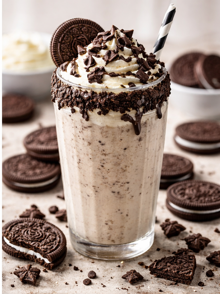 Oreo Vanilla Milkshake – A Rich, Frosty, Cookie