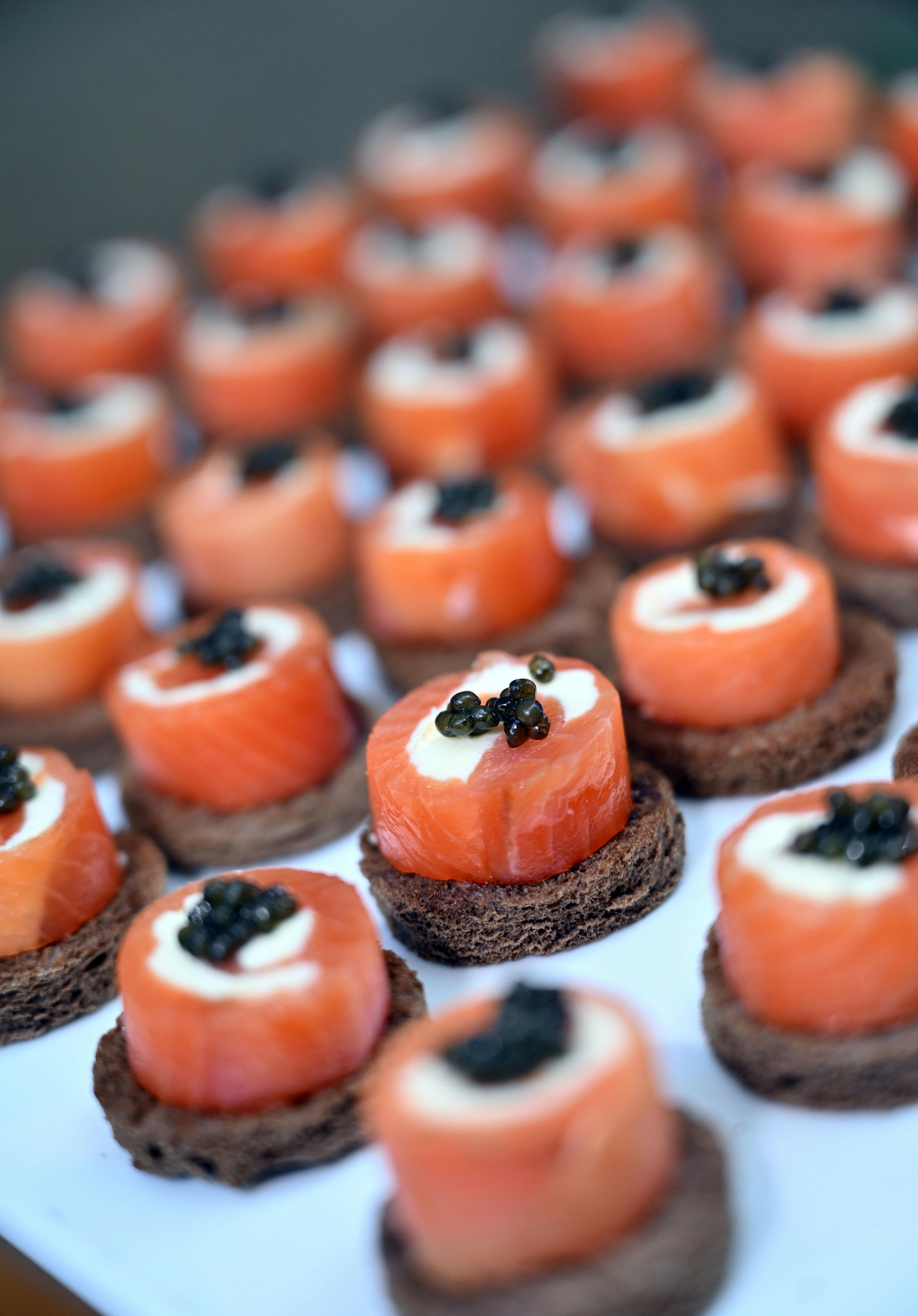 Smoked Salmon Canapés with Creamy Herb Spread