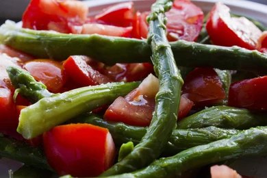 Asparagus Cucumber and Tomato Salad with Sesame
