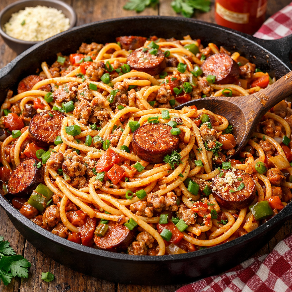 One-Pan Dirty Spaghetti – A Bold, Flavor-Packed Comfort Meal