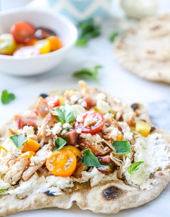 Grilled Greek Chicken Breasts with Whipped Feta