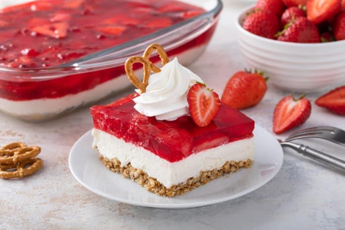 Old-Fashioned Strawberry Pretzel Salad – Sweet, Salty