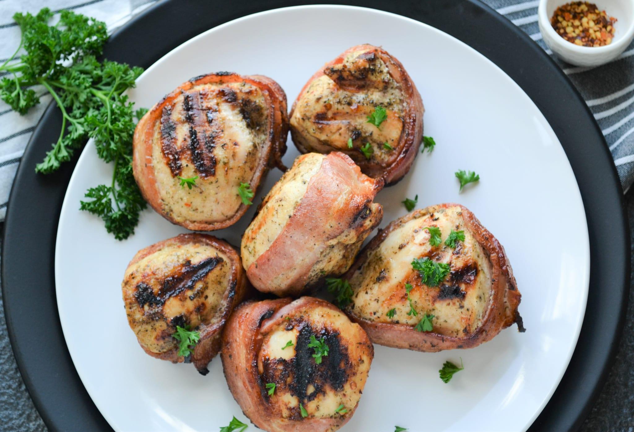 Grilled Chicken with Rosemary and Crispy Bacon