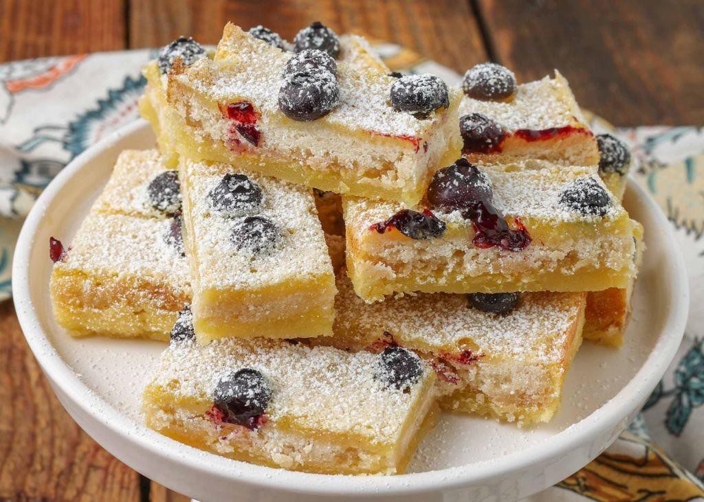 Lemon Blueberry Angel Bars – Light, Fluffy, Tangy Dessert Bars