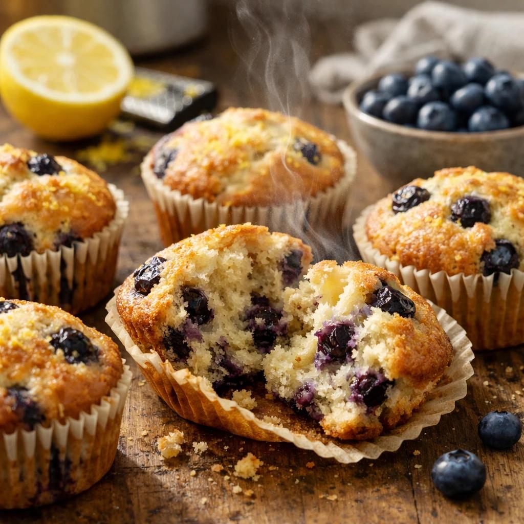 Best Lemon Blueberry Muffins – Soft, Moist Bakery-Style