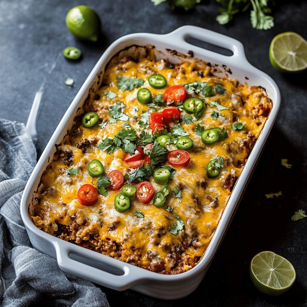 Enchilada Casserole – A Cheesy Layered Mexican-Inspired