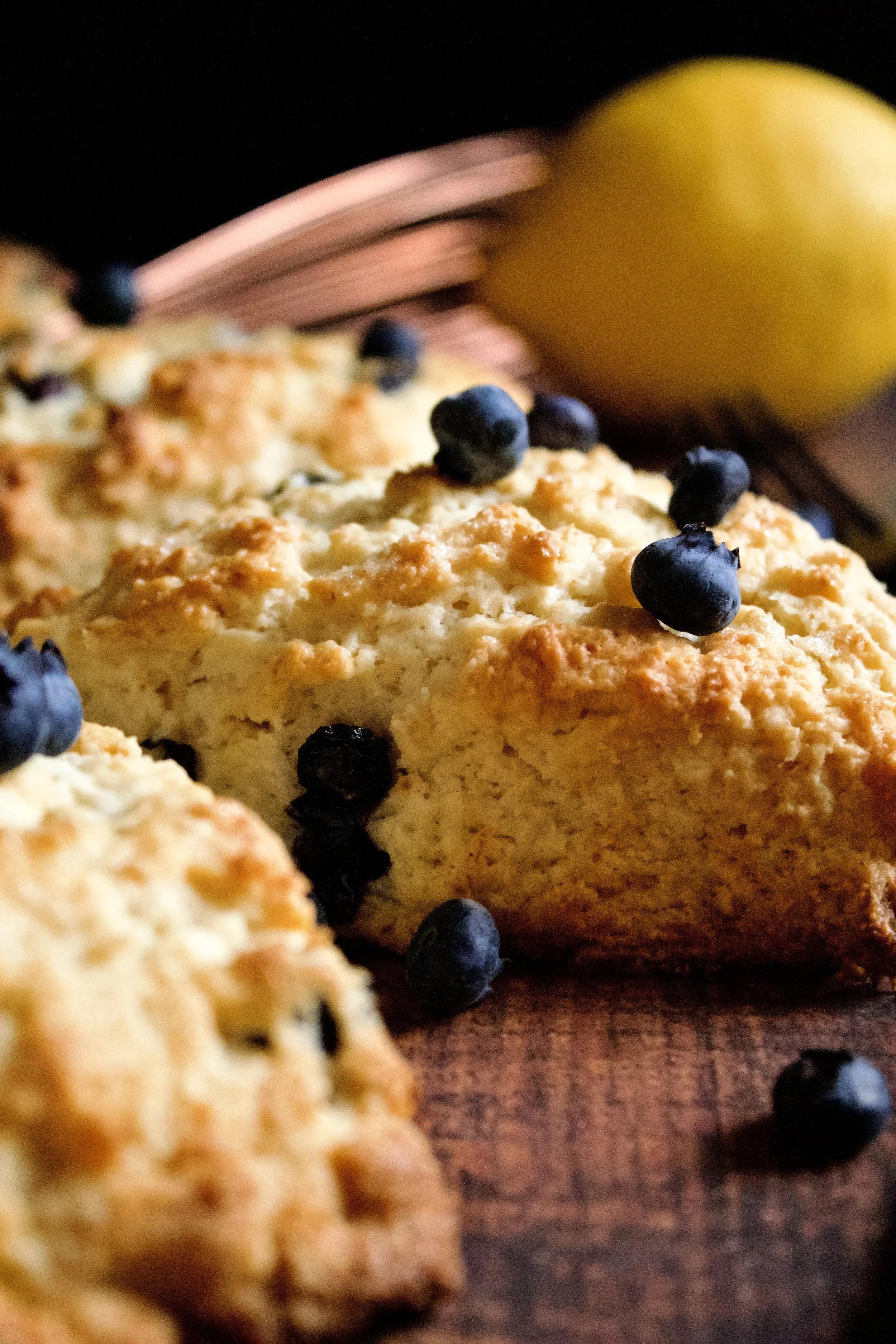 Lemon Blueberry Scones – Buttery, Flaky Bakery-Style Scones