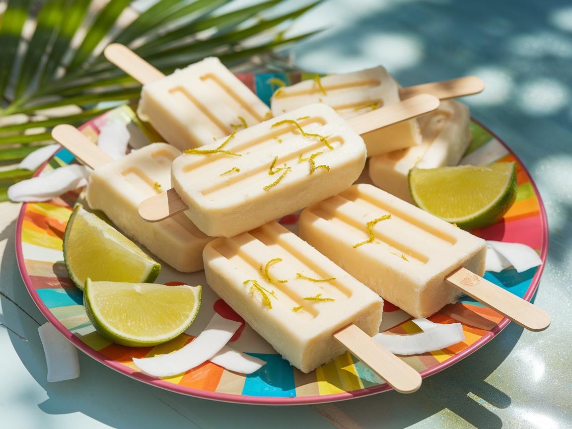 Coconut Key Lime Ice Pops – Creamy, Tangy, Tropical Frozen
