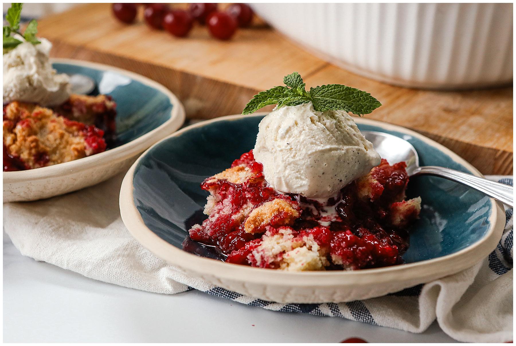 Fresh Cherry Cobbler: A Warm, Juicy Summer Dessert with Buttery Golden Biscuit Topping