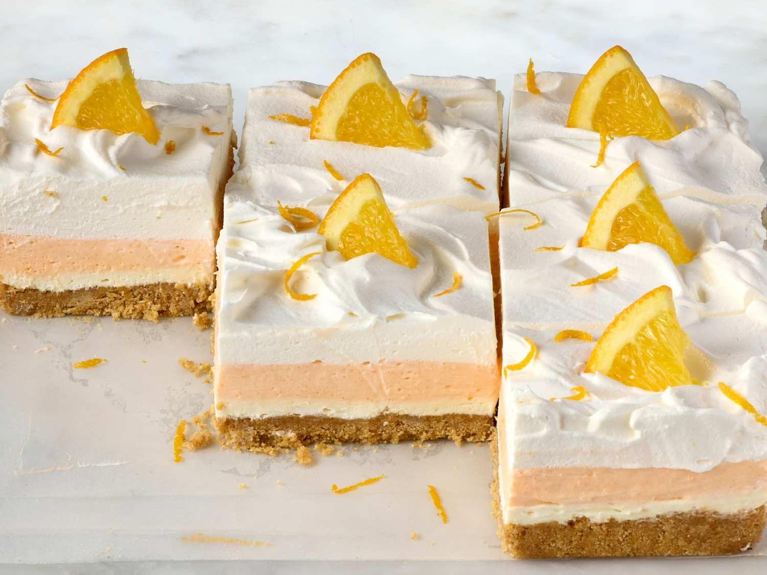 No-Bake Orange Creamsicle Bars – A Creamy, Dreamy Citrus Dessert with a Bright Orange Twist and Buttery Cookie Crust