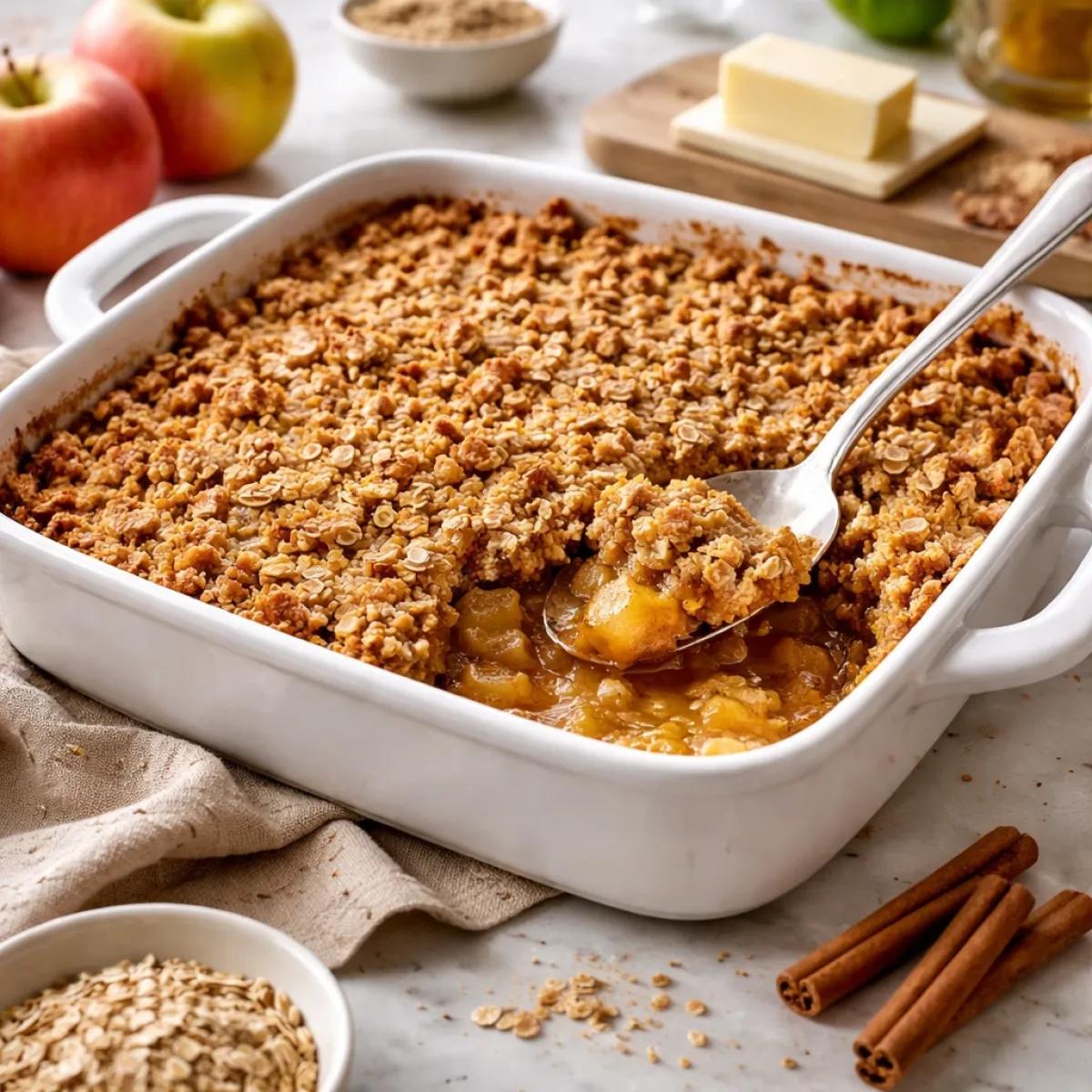 Nana’s Apple Crisp: The Best Old-Fashioned Homemade Apple Dessert with Warm Cinnamon, Tender Apples, and a Buttery Golden Crumble